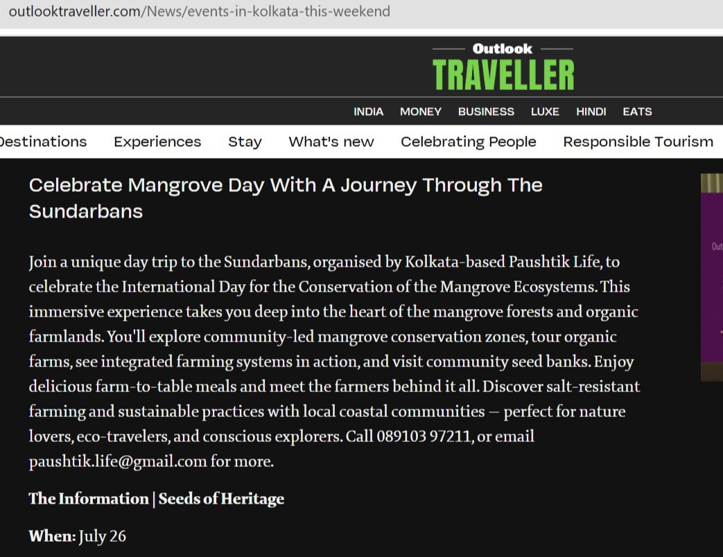 Outlook traveller_Mangrove Journey_Coomunity Seed bank_Paushtik Life